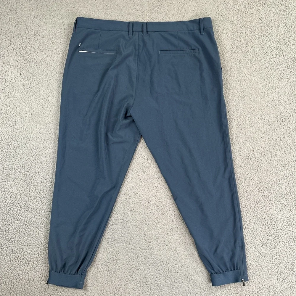 Primo Golf Pants Men 40 Short Blue Jogger Performance Tapered Stretch Ankle Zip